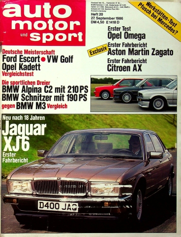 Deckblatt Auto Motor und Sport (20/1986)